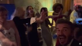 Les Spice Girls avec David Beckham à l'anniversaire de Victoria Beckham