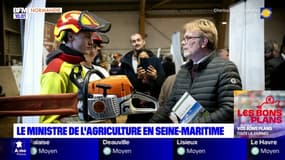 Seine-Maritime: le ministre de l'agriculture Marc Fesneau en visite