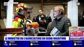 Seine-Maritime: le ministre de l'agriculture Marc Fesneau en visite