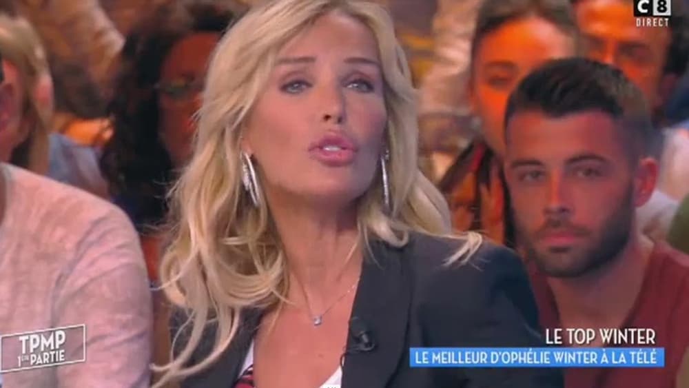 Ophélie Winter sur le plateau de TPMP. Ophélie Winter sur le plateau de TPMP.