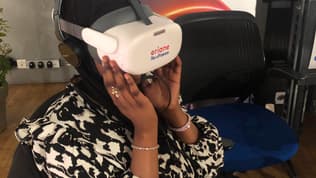 Casque de réalité virtuelle proposé par l'agence Oriane, région Ile-de-France