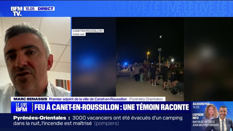 Marc Benassis (premier adjoint de la ville de Canet-en-Roussillon), sur l'incendie: 