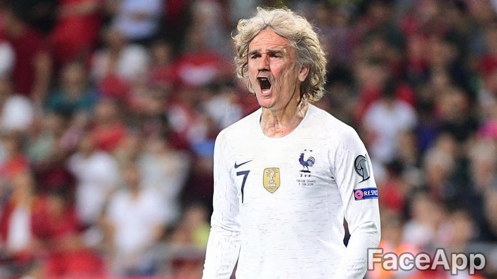Antoine Griezmann avec FaceApp