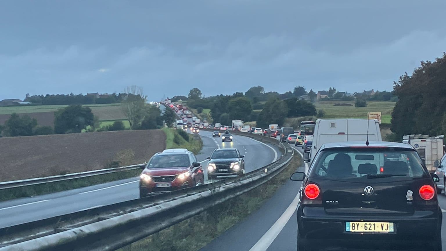 Images des ralentissements sur l’axe Rennes Saint-Malo le 10 septembre Images des ralentissements sur l’axe Rennes Saint-Malo le 10 septembre