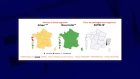 Les indicateurs de la grippe, la bronchiolite et du Covid-19, la semaine du 11 au 17 mars 2024.