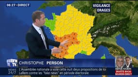 19 départements ont été placés en vigilance orange orages ce mercredi. Pour les températures, elles sont toujours très élevées 