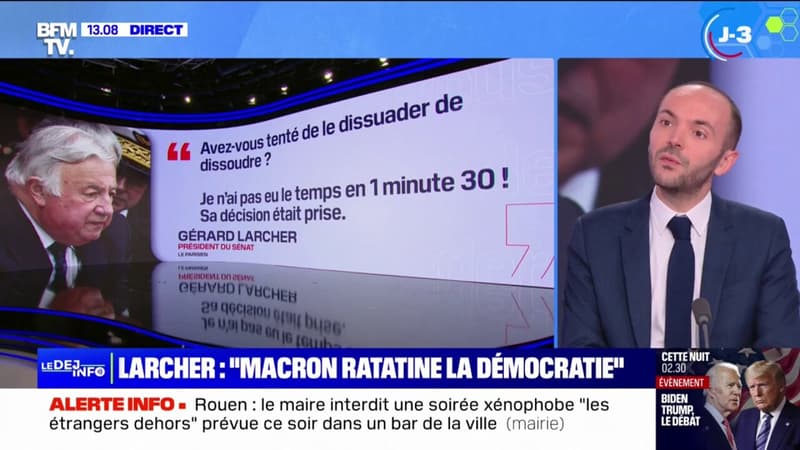 Gérard Larcher affirme qu'Emmanuel Macron 