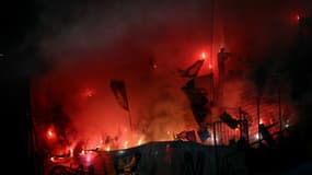 La ferveur des supporteurs avant Auxerre-OM, 23e journée de Ligue 1, 22 février 2025