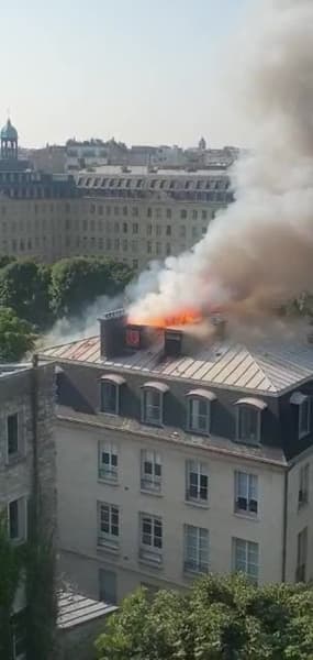 Paris: un incendie se déclare près de Matignon - Témoins BFMTV