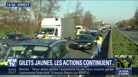 La mobilisation des gilets jaunes sur l’autoroute A1 près de Lille