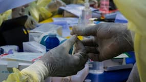 Campagne de vaccination contre Ebola à Gueckedou, en Guinée, le 23 février 2021 (photo d'illustration)
