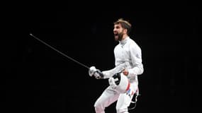 Romain Cannone lors de son titre olympique à Tokyo en 2021