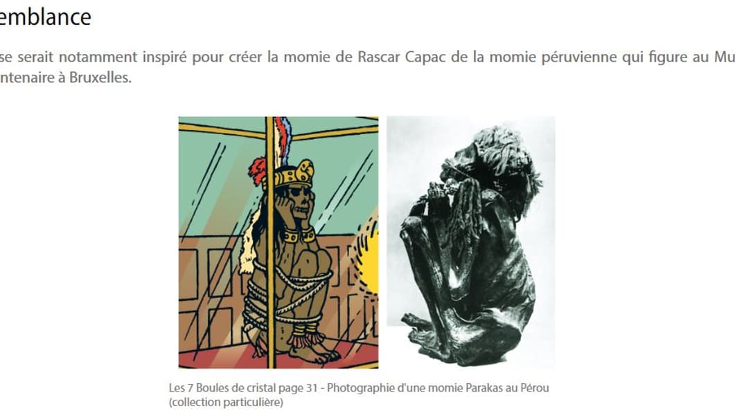 Rascar Capac, sur le site officiel de Tintin.