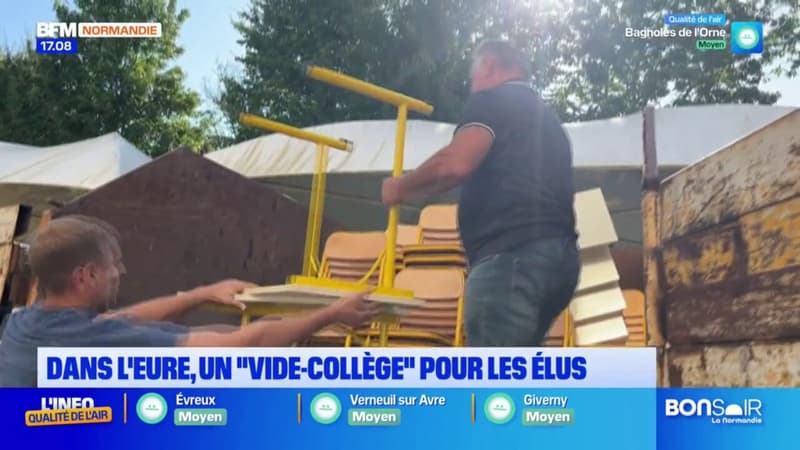 Eure: un vide-collège organisé à Manneville-sur-Risle en amont de la démolition de l'établissement