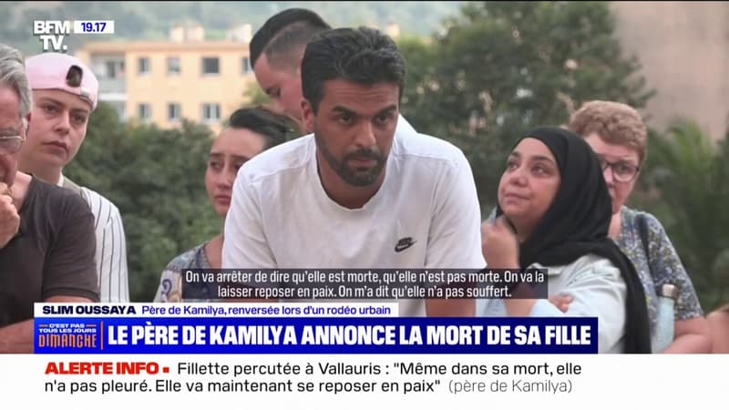 Vallauris: le père de Kamilya, percutée par une moto, a annoncé la mort de sa fille