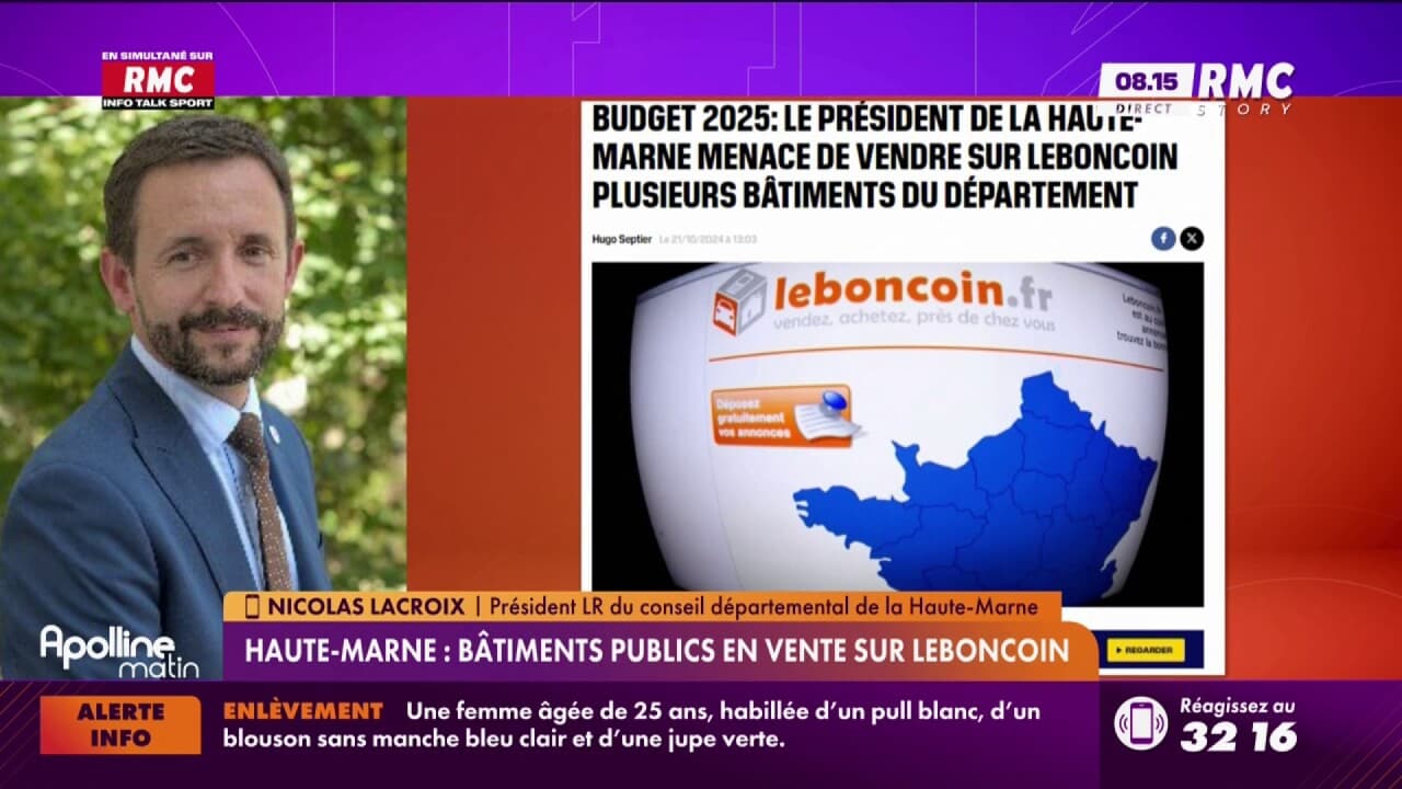 Bâtiments publics en vente sur Leboncoin: "j'ai voulu lancé l'alerte"  déclare Nicolas Lacroix