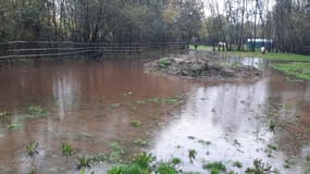 Les intempéries ont provoqué des inondations au parc du Pontay, en octobre 2024.