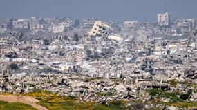 Des bâtiments détruits dans la bande de Gaza le 18 mars 2025.