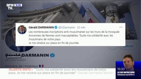 Jordan Bardella "condamne" les tags antimusulmans sur les murs d'une mosquée à Rennes
