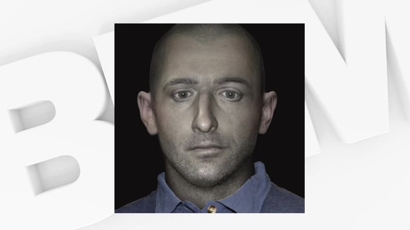 Le portrait-robot de "l'homme de la grange" dont le corps a été retrouvé en 2017 en Grande-Bretagne, diffusé par l'association "Locate international" spécialisée dans les cold cases. Un appel à témoins a été diffusé en France, l'homme pouvant avoir vécu dans l'Hexagone, publié le 1er décembre 2023