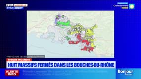 Bouches-du-Rhône: huit massifs fermés ce mardi en raison du risque incendie