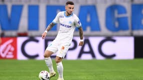 Jonathan Clauss, latéral de l'OM, le 9 février 2024 au Vélodrome
