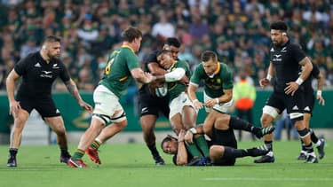 Match de rugby international Rugby Championship entre l'Afrique du Sud et la Nouvelle-Zélande au stade Mbombela de Mbombela le 6 août 2022.