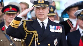 Le prince Andrew, duc de York, au défilé militaire annuel à Guildford, le 27 juin 2015
