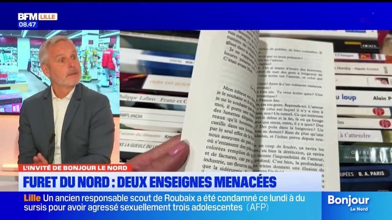 Christophe Desbonnet, directeur général de Nosoli, indique que l'objectif est de ne pas réduire la masse salariale des Furet du Nord de Villeneuve-d'Ascq et de Roubaix