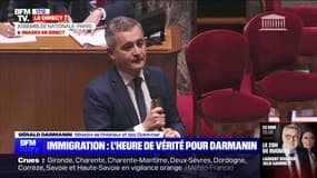 "Vous ne demandez pas le rejet du texte, mais le rejet du débat": Gérald Darmanin répond au député écologiste Benjamin Lucas qui a déposé la motion de rejet du projet de loi immigration