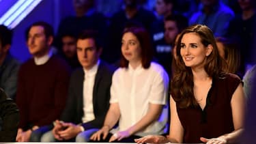 La journaliste de Canal+, Marie Portolano lors de l'émission "Canal Football Club" le 27 mars 2016.
