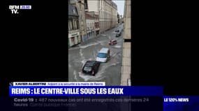 Le centre-ville de Reims sous les eaux après un nouvel épisode orageux