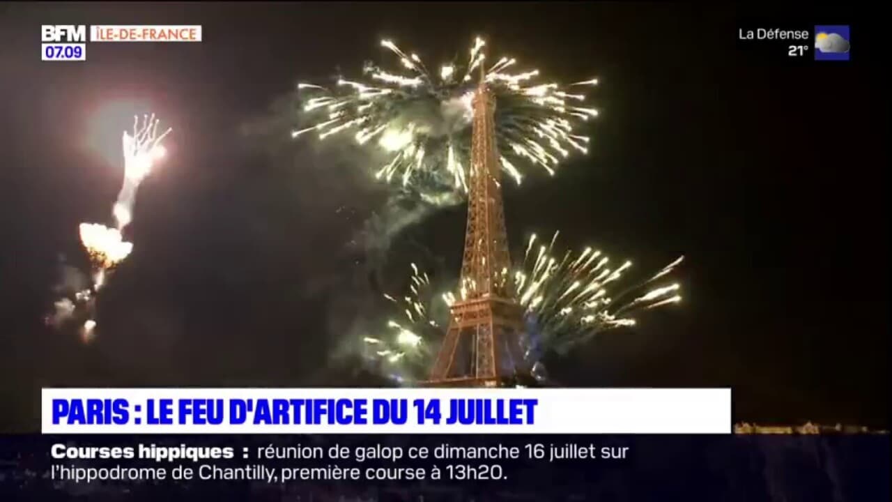 Fête nationale les images du feu d'artifice du 14Juillet à Paris