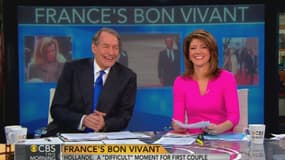Les deux présentateurs de CBS n'ont pas caché leur amusement face à l'affaire Hollande-Gayet.