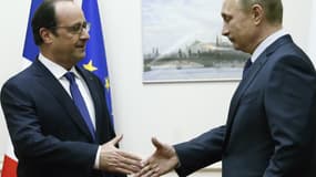 François Hollande et Vladimir Poutine. - Illustration