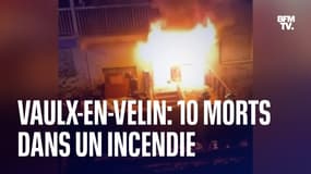 Un incendie en pleine nuit fait 10 morts dans un immeuble de Vaulx-en-Velin