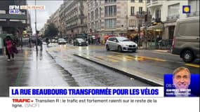 Paris: la rue Beaubourg transformée pour les vélos