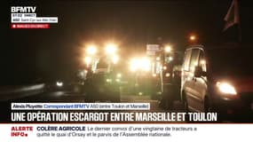 Colère agricole: opération escargot en cours entre Marseille et Toulon