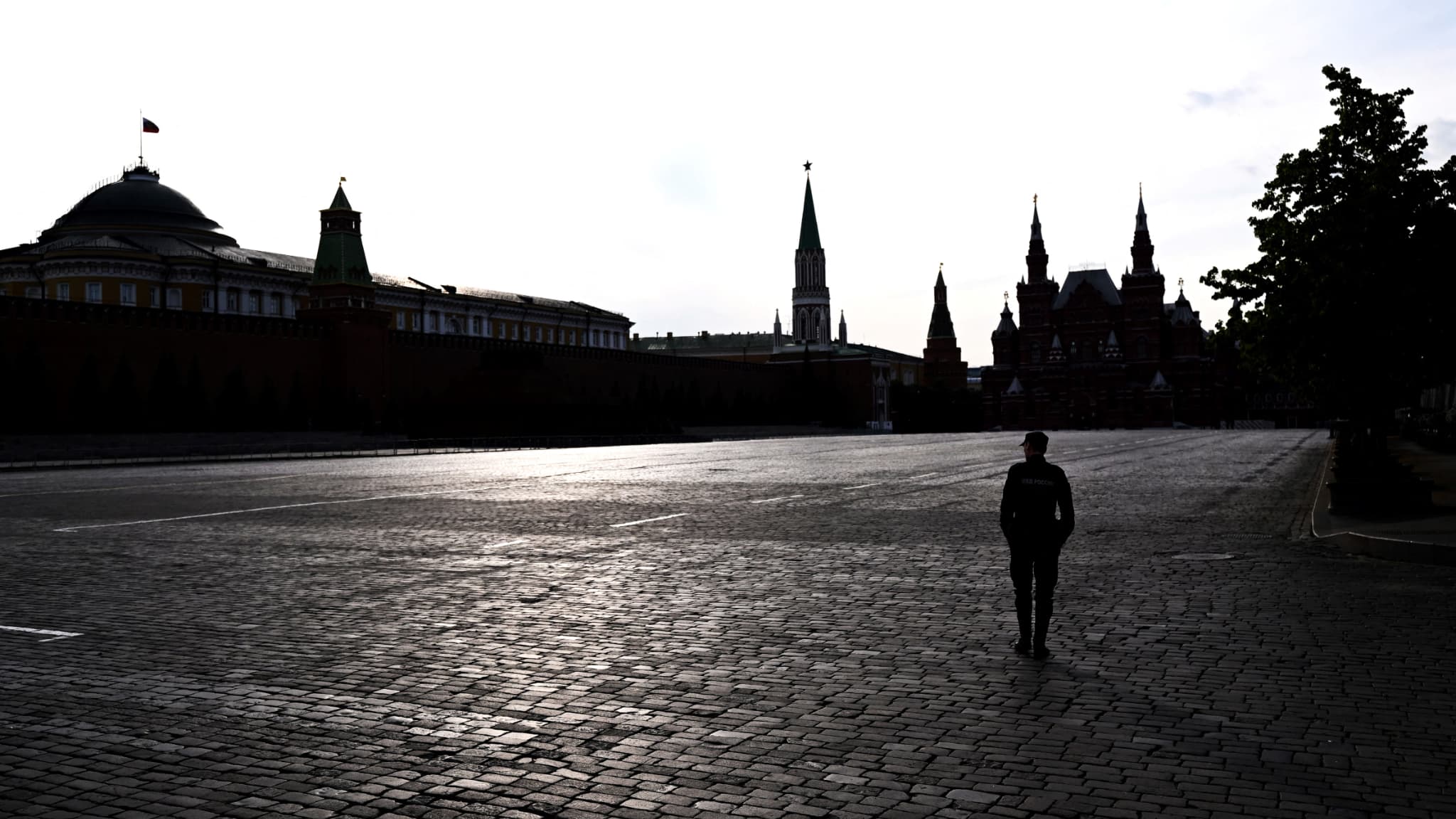 La place Rouge de Moscou, fermée au public, après la rébellion avortée de Wagner.