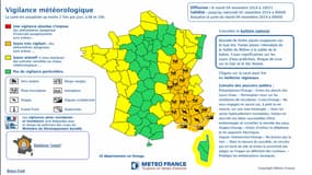 Dans son dernier bulletin de vigilance diffusé mardi à 10h15, Météo France a élargi son alerte orange à 16 départements.