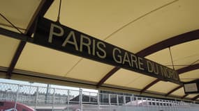 Le panneau indiquant la Gare du Nord à Paris