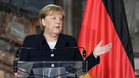L'ex-chancelière allemande Angela Merkel, le 15 octobre 2021 à Bruxelles