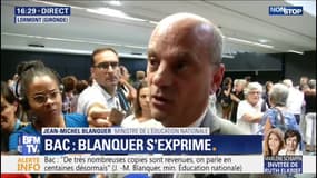 Bac: pour Jean-Michel Blanquer, "on ne peut pas créer le désordre et crier au désordre"