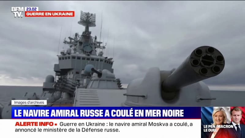 Guerre en Ukraine: le navire amiral russe Moskva a coulé en mer Noire