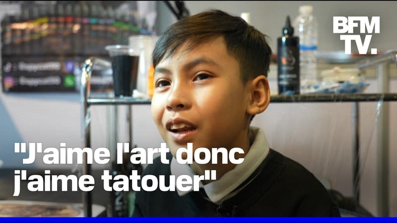 Thaïlande: à 9 ans, ce petit garçon est déjà un habile tatoueur