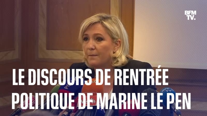 Le discours de rentrée politique de Marine Le Pen à Hénin-Beaumont, dans le Pas-de-Calais