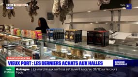 Marseille: derniers achats pour le réveillon aux halles du Vieux-Port