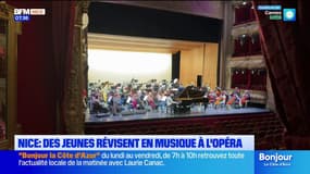 Nice : des jeunes révisent en musique à l'opéra, dans la grande salle