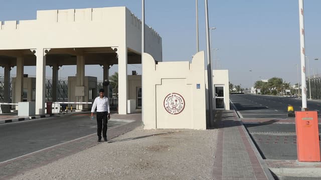 La frontière entre l'Arabie saoudite et le Qatar, côté qatari.