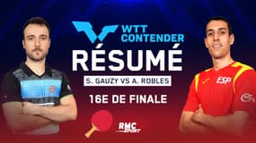 Résumé : Simon Gauzy va-t-il s'en sortir face à Robles ? (WTT Contender Muscat)